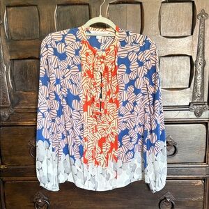 Diane Von Furstenberg Silk Long-Sleeve Blouse